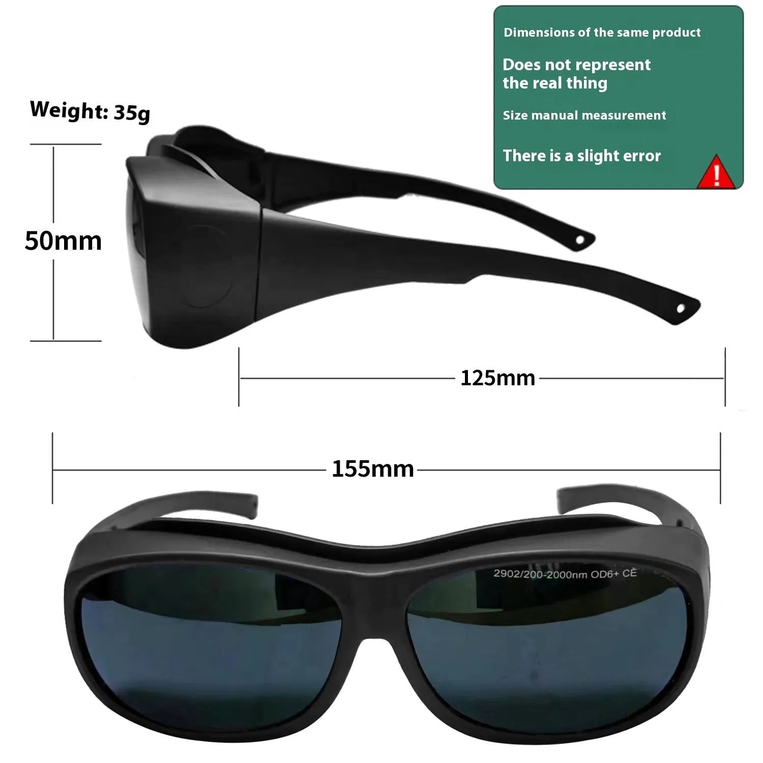 Laser protection safety goggles for photon skin rejuvenation with PC lenses and anti-glare design