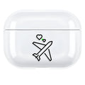 Compatible PC protective back cover case for AirPods Pro 3 featuring simple line drawing style in solid colour
