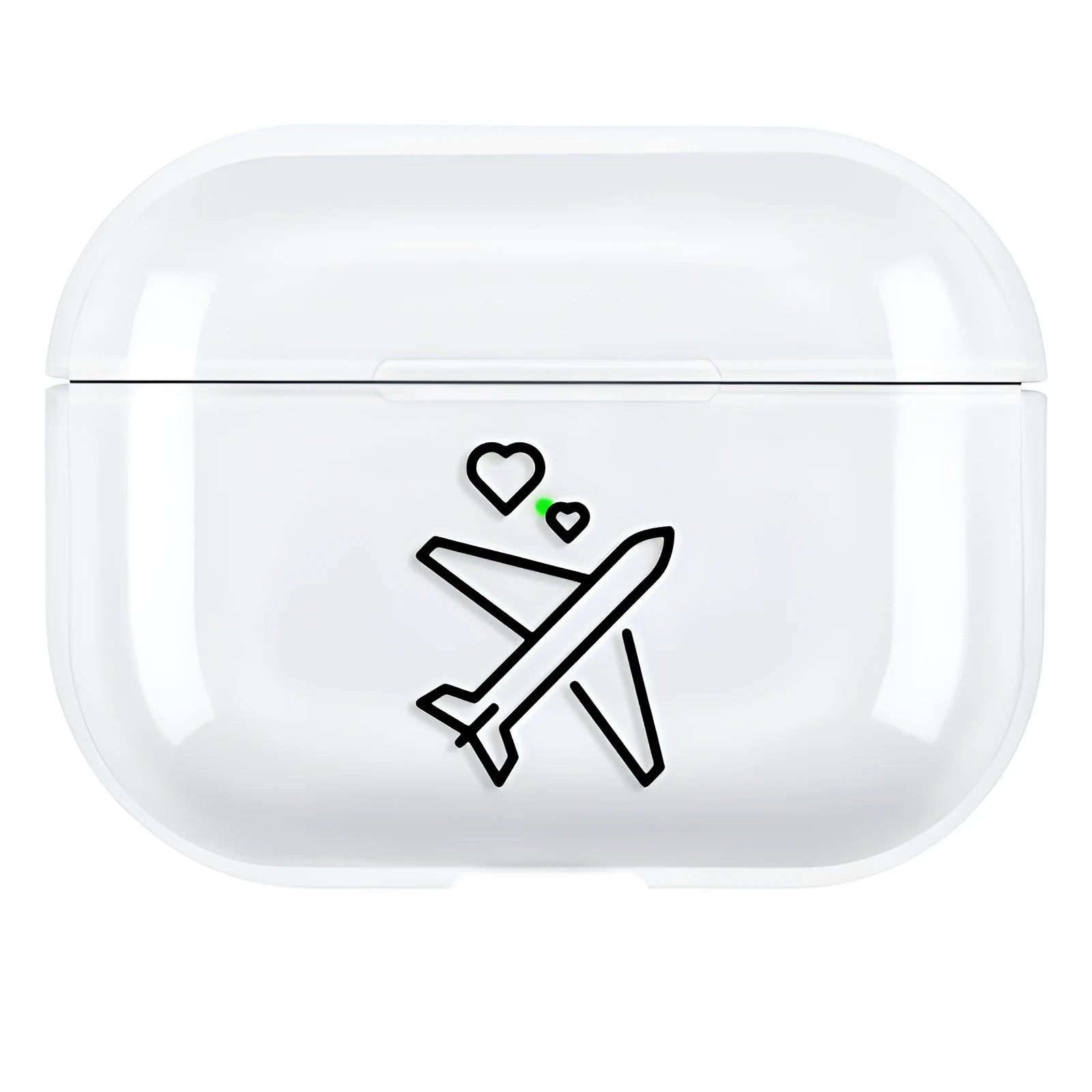 Compatible PC protective back cover case for AirPods Pro 3 featuring simple line drawing style in solid colour