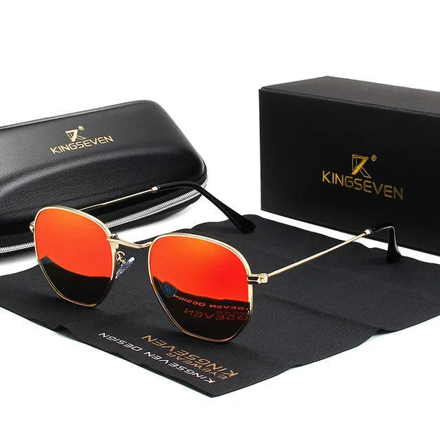 Classic round-frame sunglasses for men in various colours on a white background.