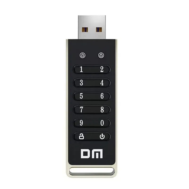 64GB metal fingerprint encrypted USB 3.0 flash drive with digital encryption button