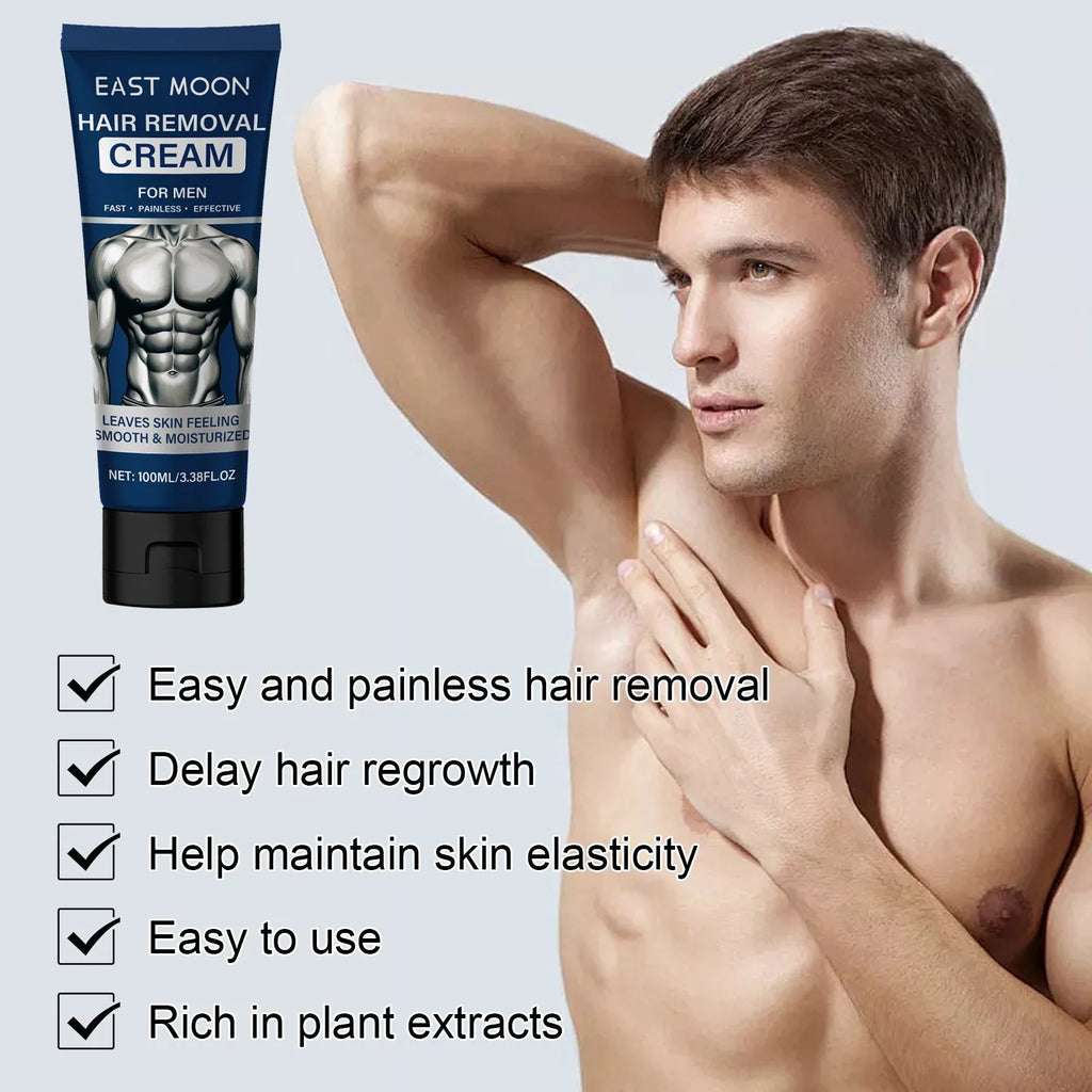 Men's body depilatory cream 100ml for beard armpit hand and leg hair removal