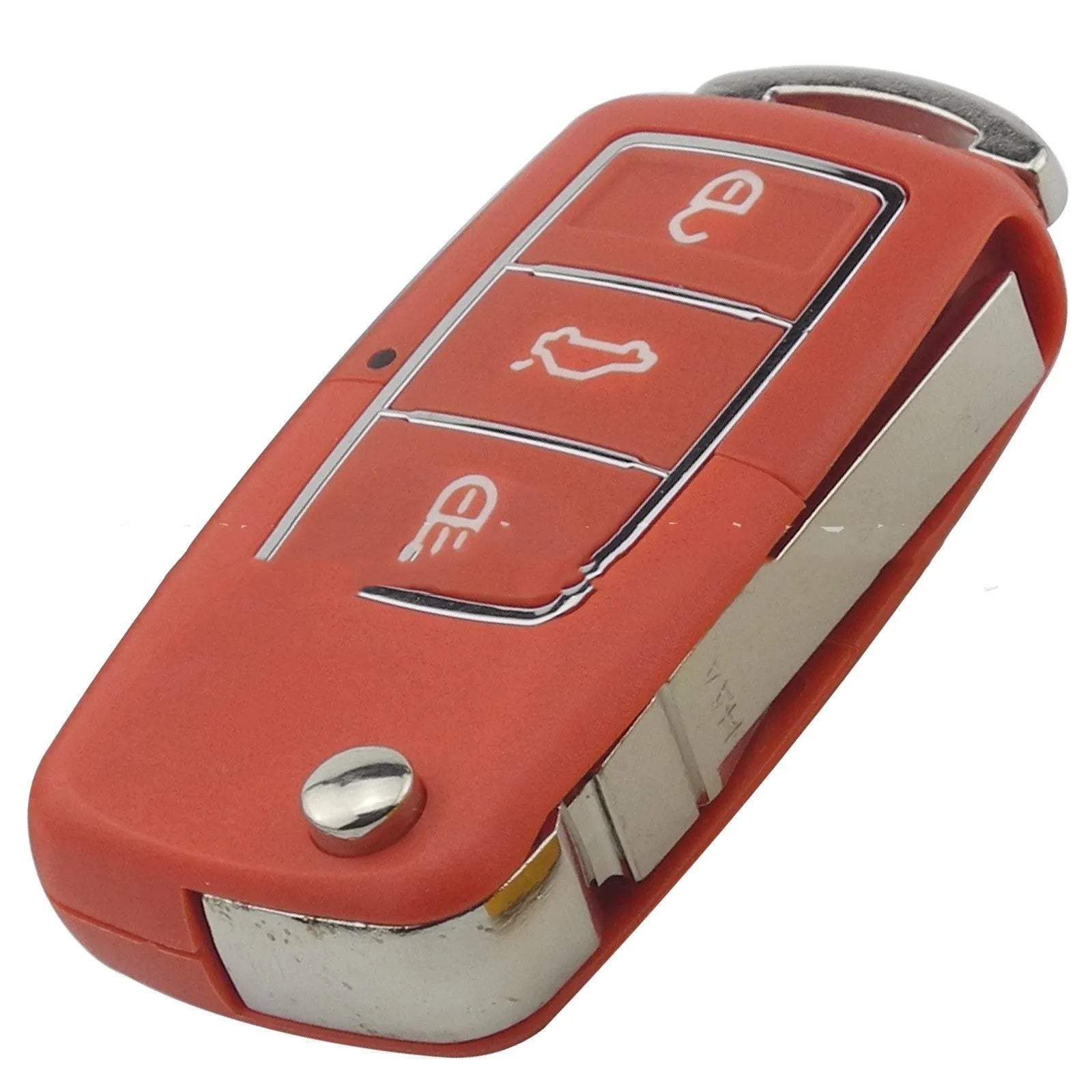 Volkswagen Jetta Golf replacement key shell in five colour options showing plastic housing with copper contacts