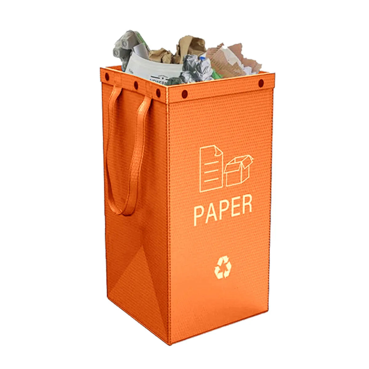 Blue reusable waterproof 40-litre PP plastic storage bag for recycling and waste sorting.