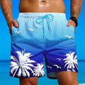 Men's ethnic style swimming trunks with loose board short design in polyester fabric