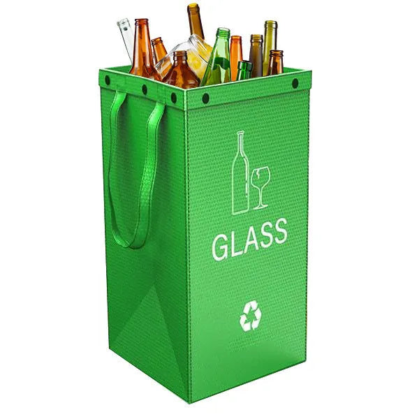Blue reusable waterproof 40-litre PP plastic storage bag for recycling and waste sorting.