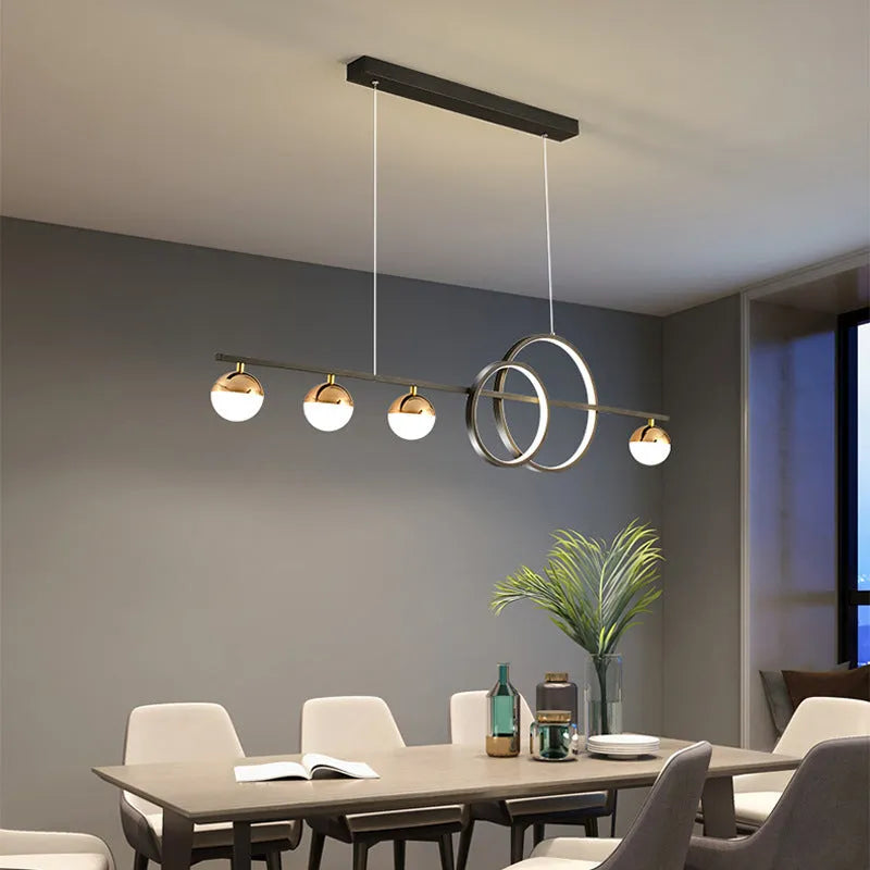 Rectangular aluminium ceiling light in Nordic design with remote control, available in black or gold finish