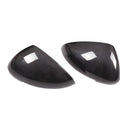 Pair of black true carbon fibre rearview mirror covers for Porsche Macan