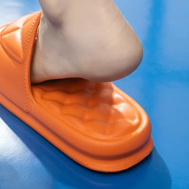 EVA bathroom slippers with thick non-slip sole in five colour options