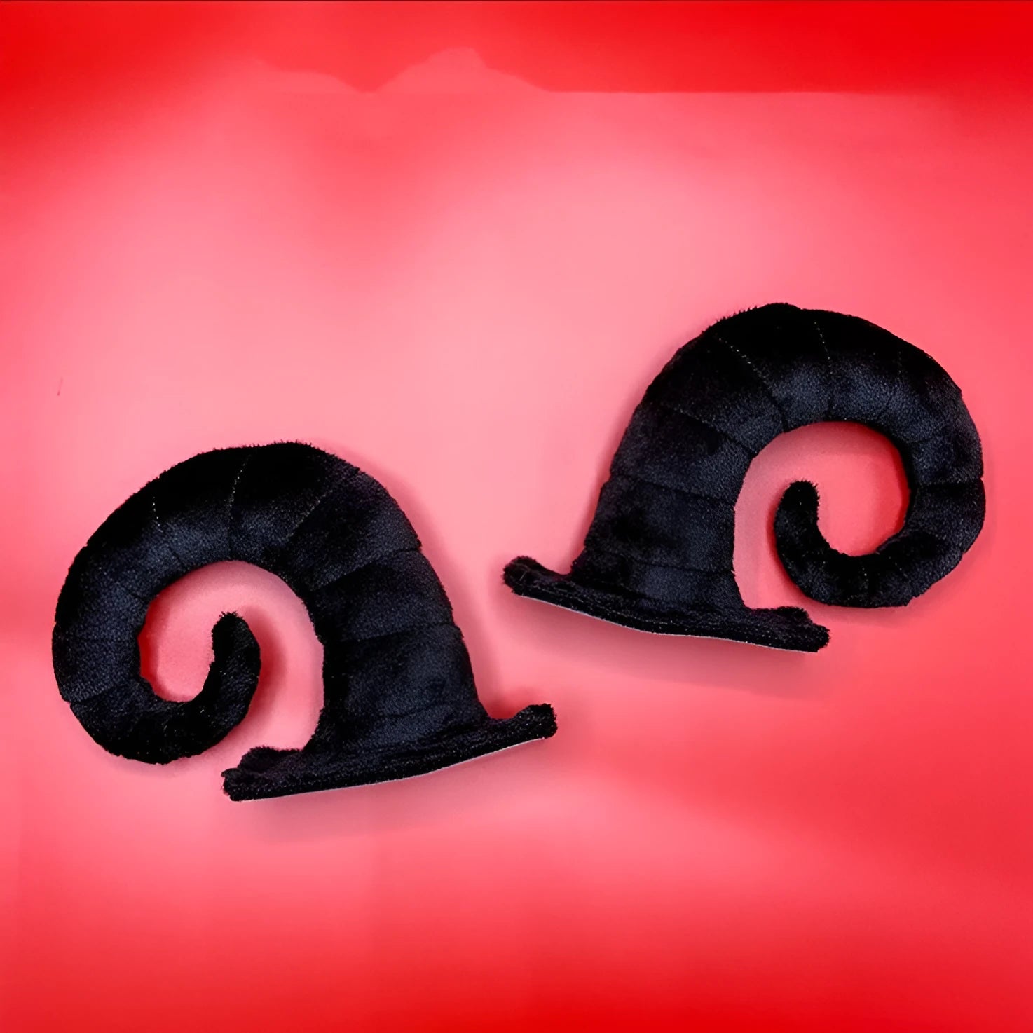 Pair of composite fiber bull horns for motorcycle full helmet decoration in black, pink, brown and gray