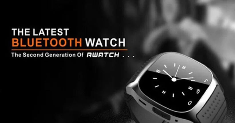 Smart Bluetooth sports watch in black, white, and blue colours compatible with iOS and Android