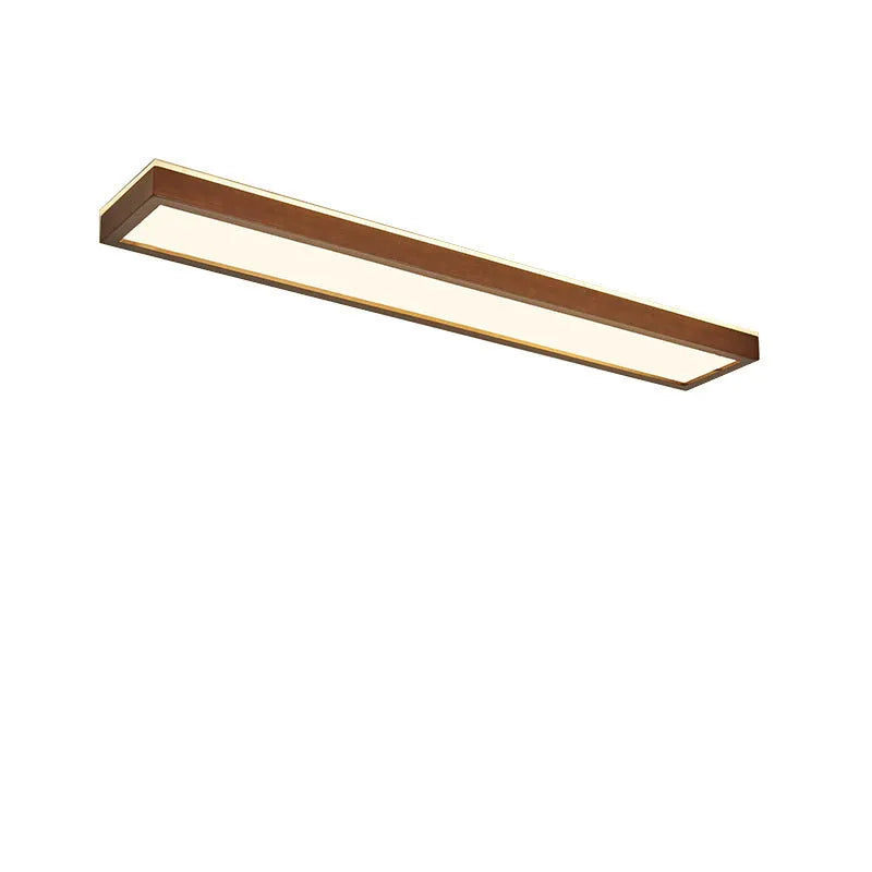 Solid wood long ceiling lamp in new Chinese style for balcony lighting with multiple length options