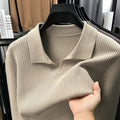 Men's loose fit pullover sweater in autumn colours with casual styling