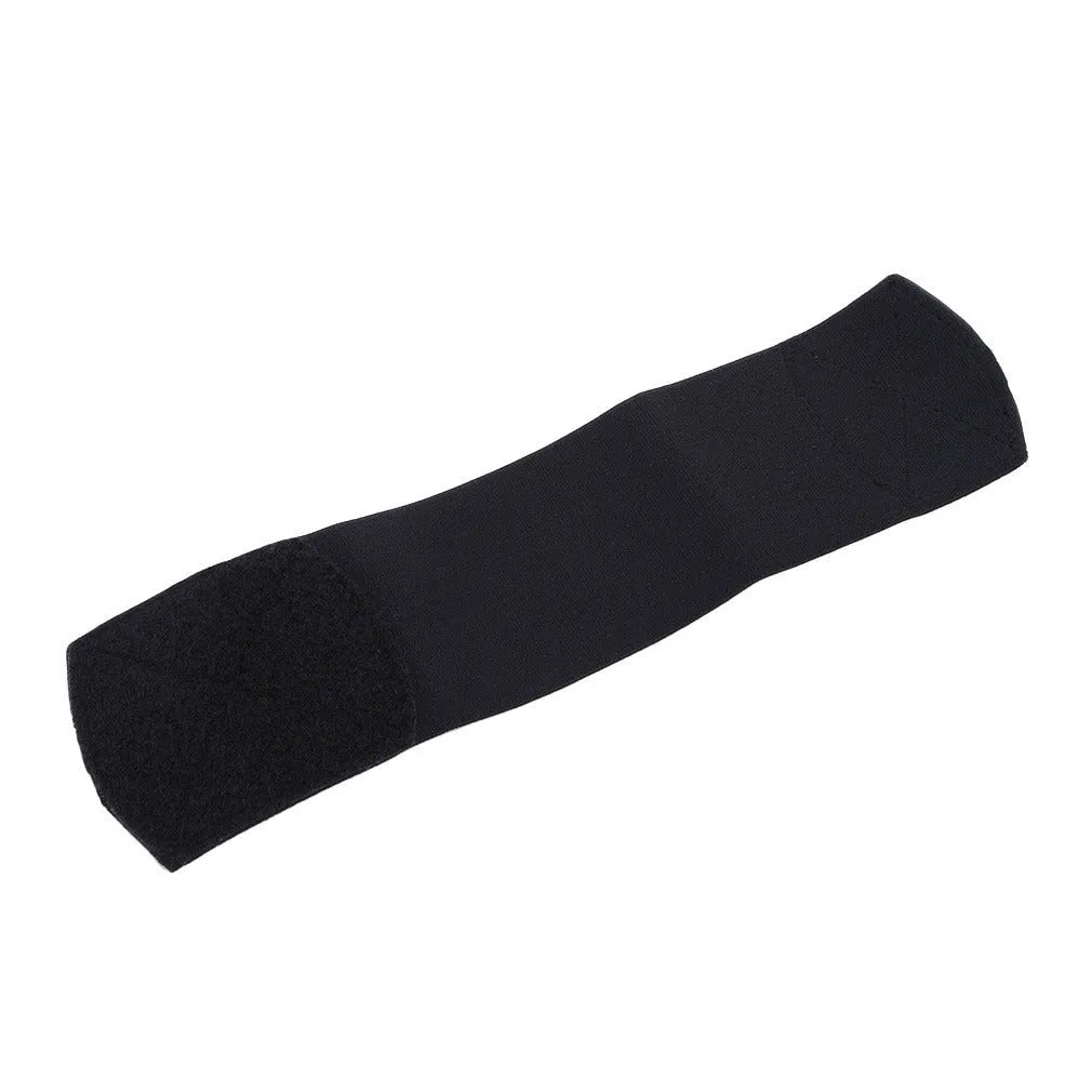 Red rubber football shin guard belt for sports equipment fastening with 25cm length