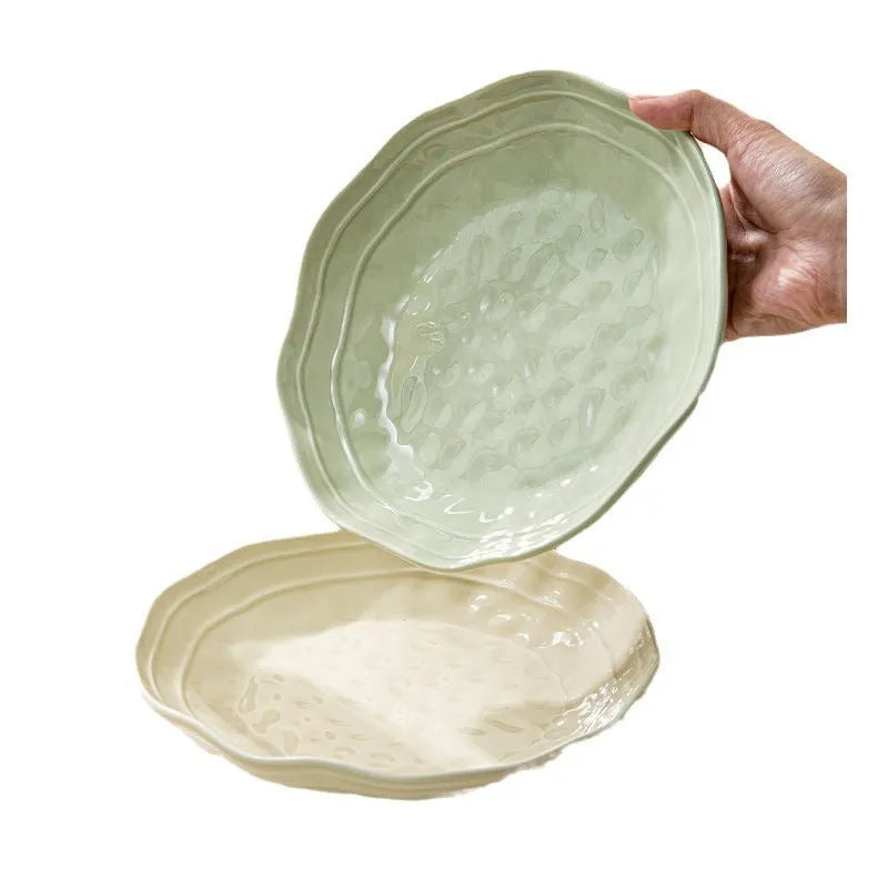 Seven-piece solid colour ceramic tableware set in Japanese modern style