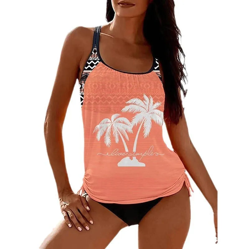 Women's loose fit split bikini briefs in polyester fabric for active scenarios