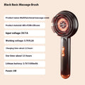 Red and blue light LED massage hair comb with plastic body and Type-C charging port