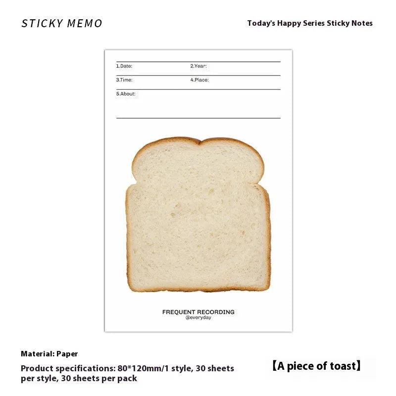 Today's Happy Series sticky note pad with 30 writing paper pages in choice of four cover colours