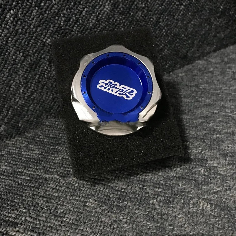 Aluminium alloy anti-leakage oil filter cap in choice of six colours for Honda vehicles.