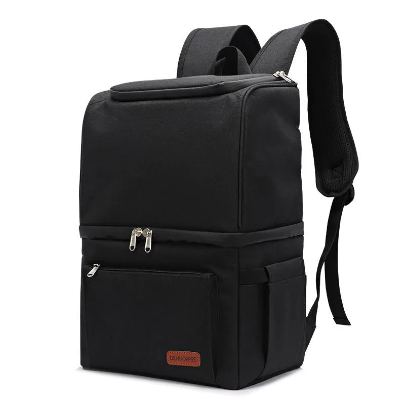 Double layer insulated waterproof backpack in Oxford cloth with 22L capacity for picnics