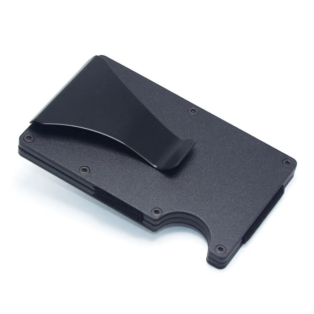 Carbon fibre card holder wallet with geometric design in multiple finish options