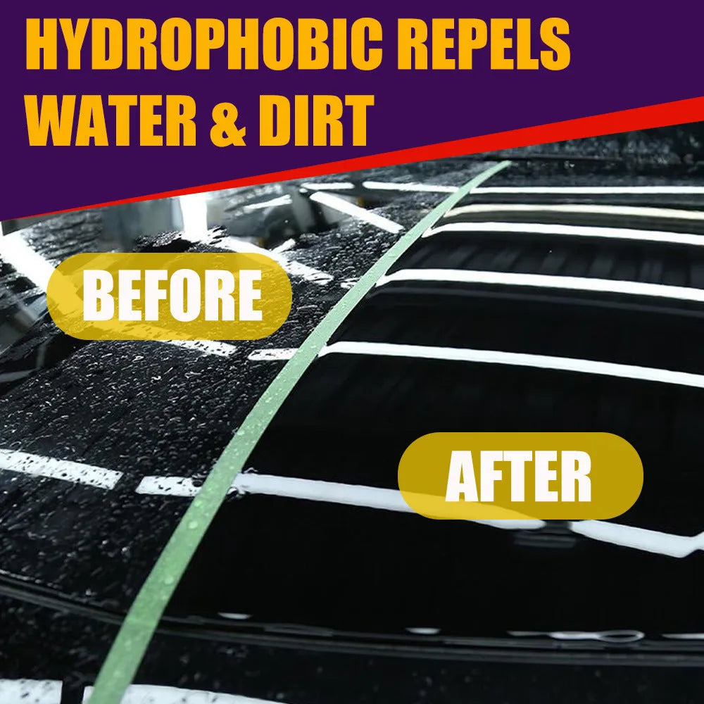 Purple automobile nano coating spray bottle with microplated crystal technology for car maintenance