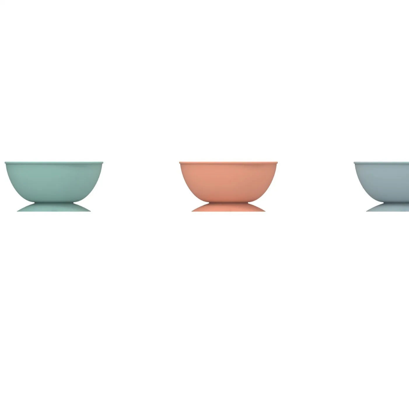 Cyan silicone pet licking mat bowl with textured surface and suction cup base for slow feeding.