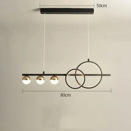 Rectangular aluminium ceiling light in Nordic design with remote control, available in black or gold finish