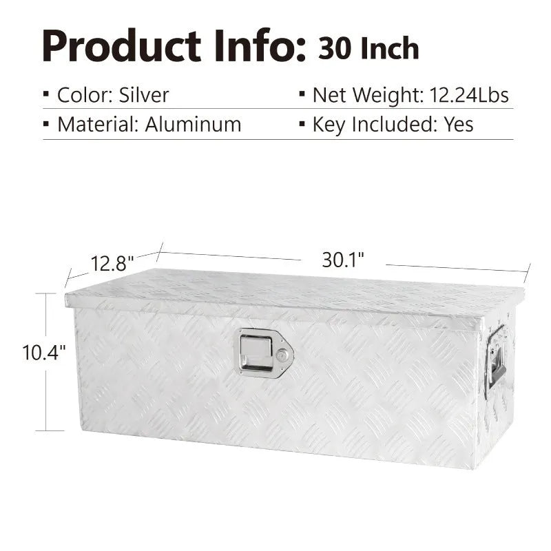 26-inch black aluminium alloy tool case with T-casting design and secure latches