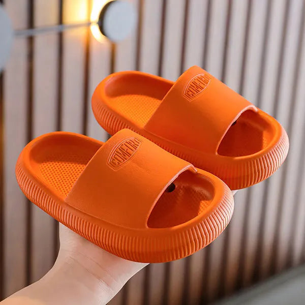 Children's literal pattern EVA slippers in mixed colours with non-slip soles