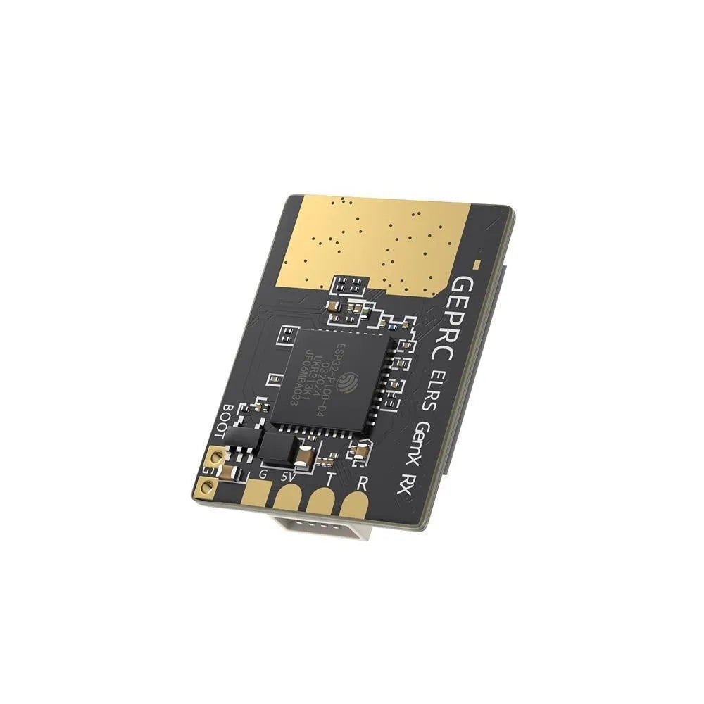 ELRS 915M 2.4G dual-frequency FPV drone receiver module with two T-shaped antennas and installation accessories