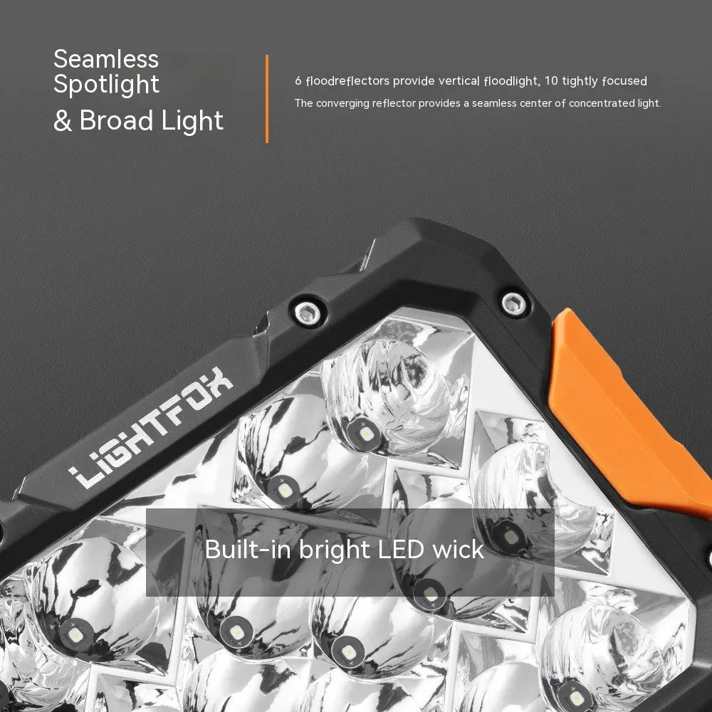 Black aluminium LED front bumper lights for off-road vehicle retrofitting with universal fit