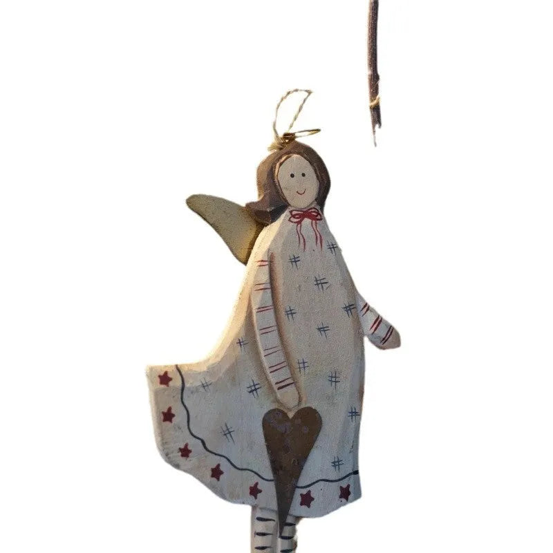 Hand-painted wooden door plate pendant in American country style with choice of letters, love heart, or XINGX design