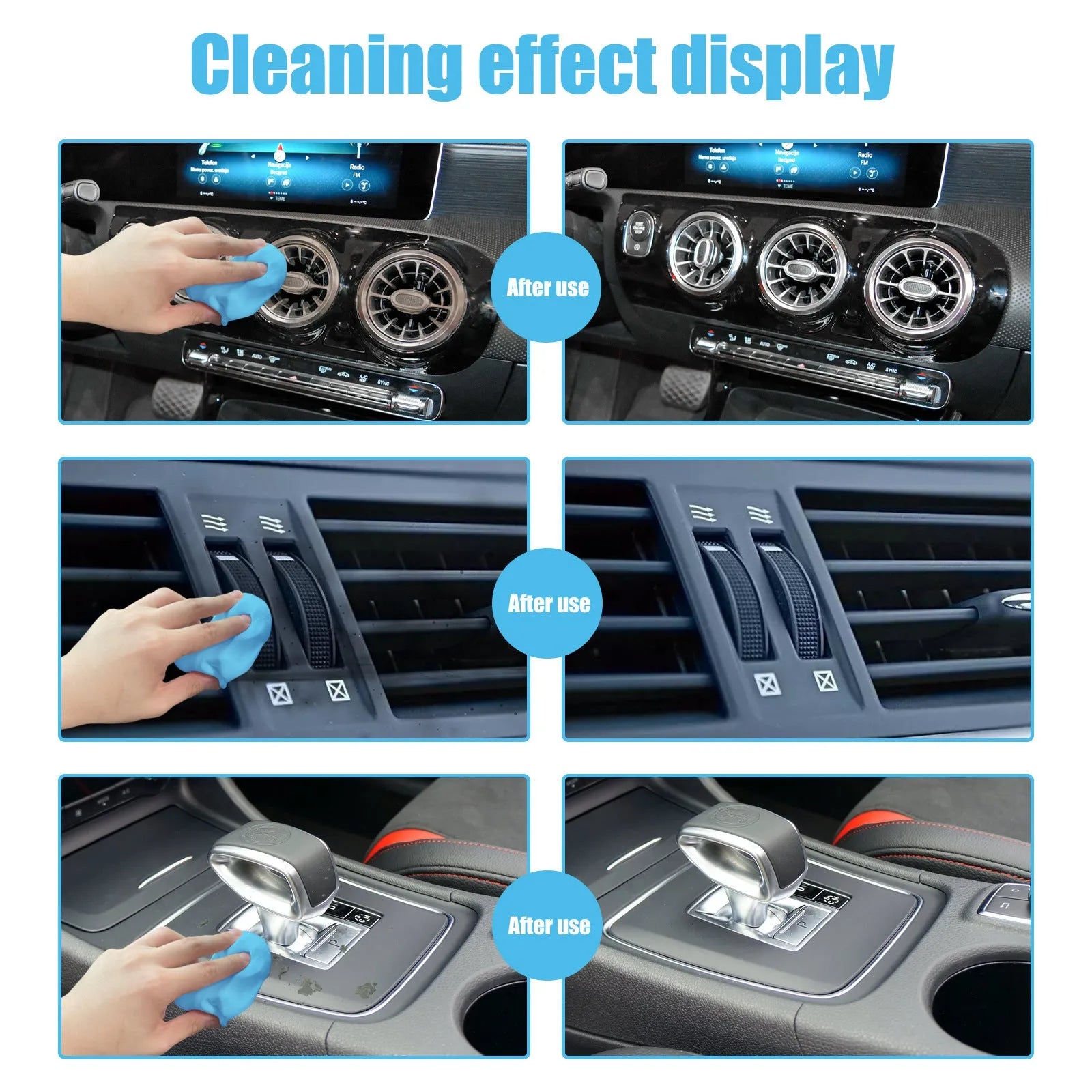 20g car cleaning mud putty for interior gap and vent dust removal, 15cm by 10cm size
