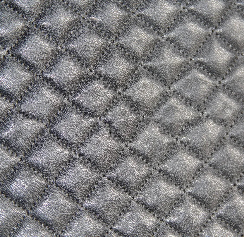 Black quilted universal car seat cover made of PU and polyester fabric