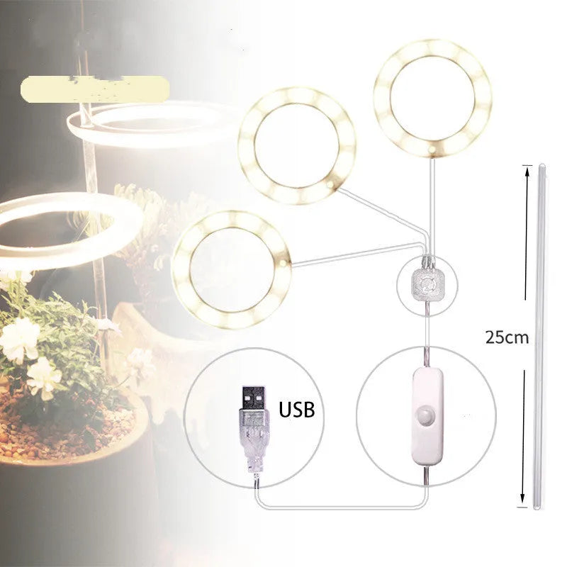 USB LED full spectrum grow light with transparent PC aluminium housing and acrylic stick