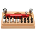 20-piece steel watch repair tool set with extractor tube opener in compact case