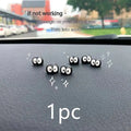 Small black resin briquette cartoon decoration for car interior with traceless glue