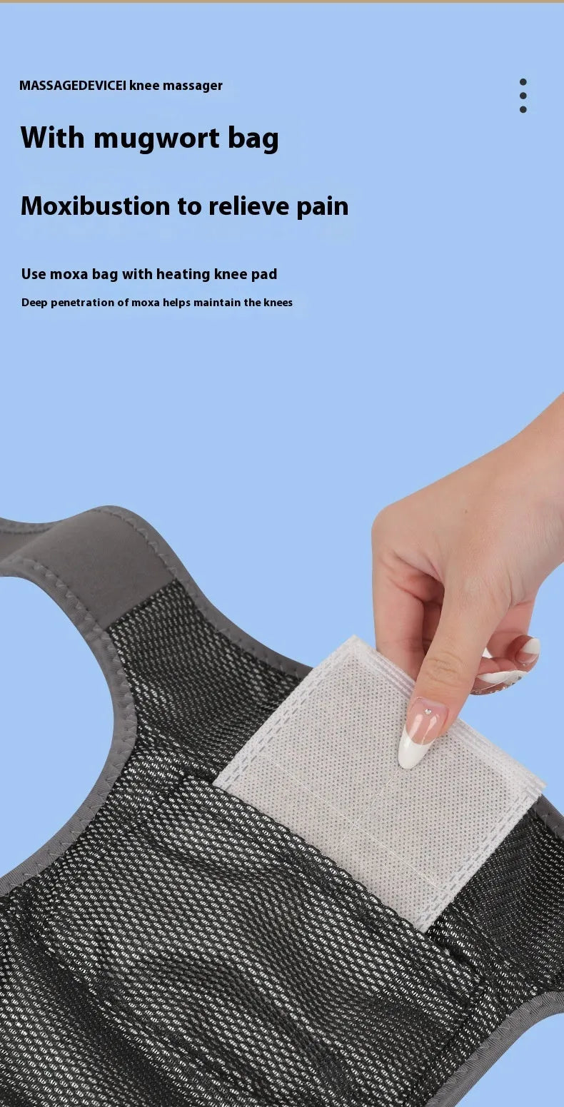 Grey household hand massage instrument with heating function for wrist ankle knee physiotherapy
