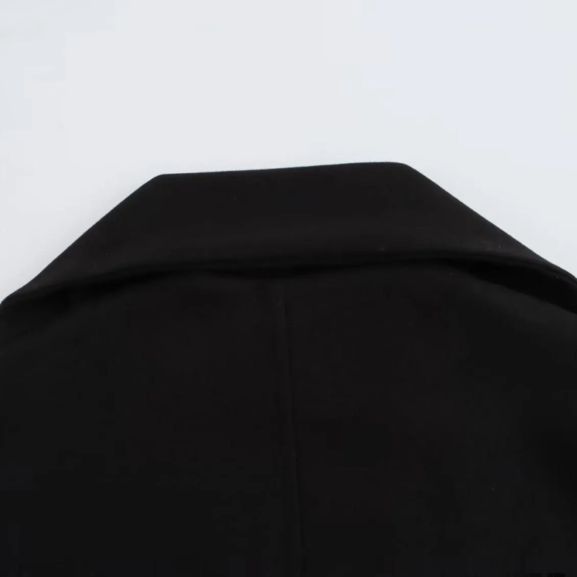 Women's lengthened 100cm polyester scarf overcoat with artificial fur collar in street fashion style