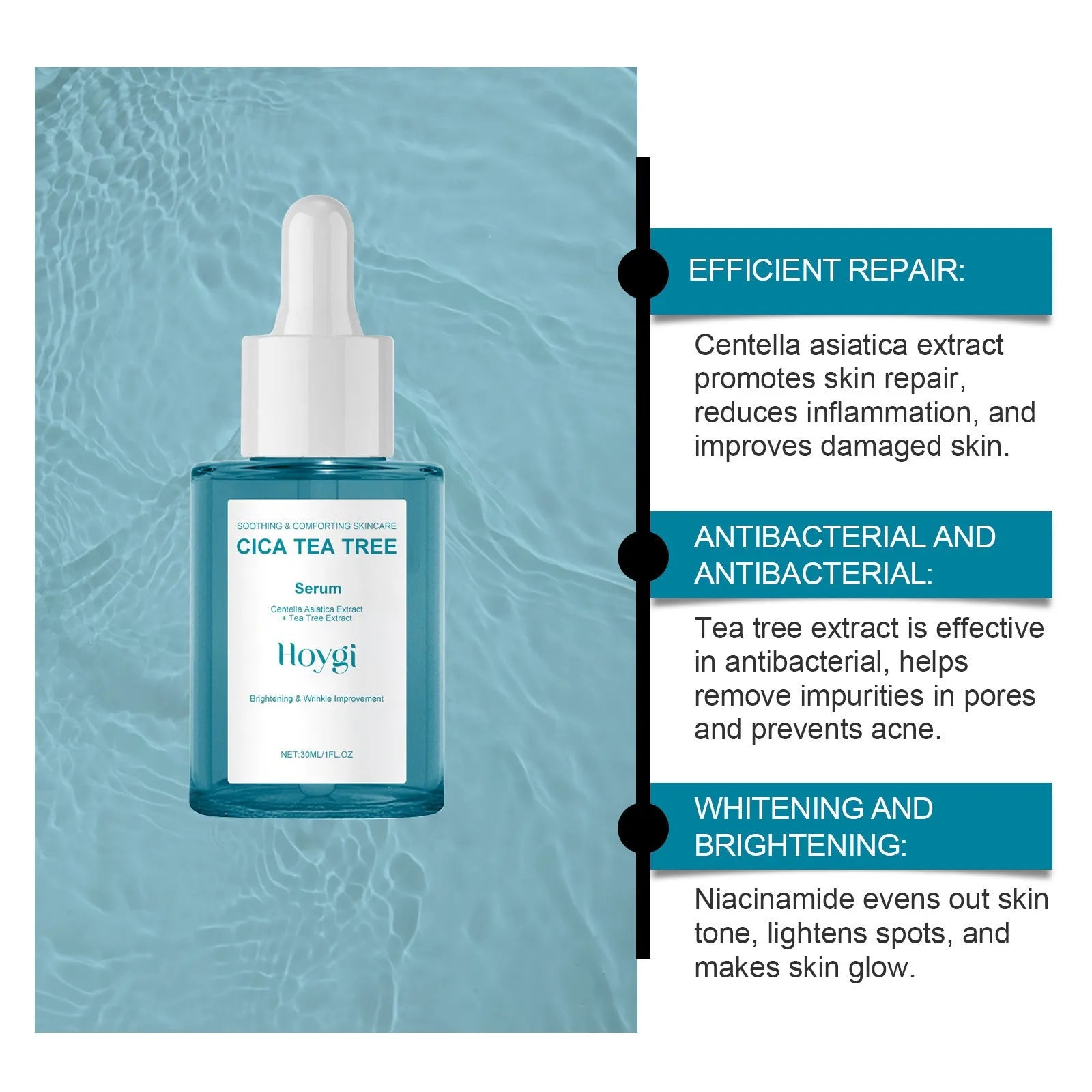 30ml centella asiatica firming care solution bottle for hydrating skin treatment