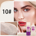 Feeding bottle design BB cream liquid foundation with brightening repair, showing 10 shade options.
