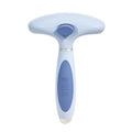 Azure light blue and apple white stainless steel double-row dog grooming comb