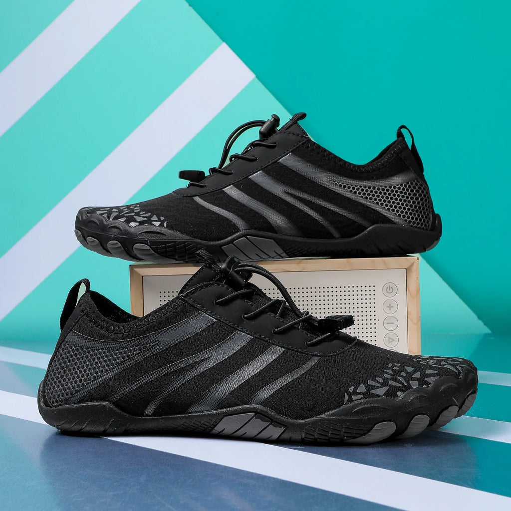 Casual beach running shoes with Lycra stretch fabric upper in multiple colour options