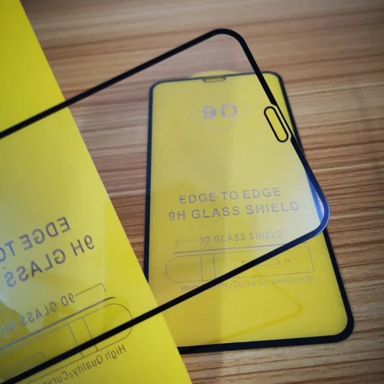 Black tempered glass screen protector for Xiaomi mobile phones with full screen coverage