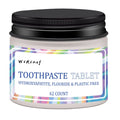 TP19 solid toothpaste tablets in a 62-piece pack for portable chewable oral cleaning