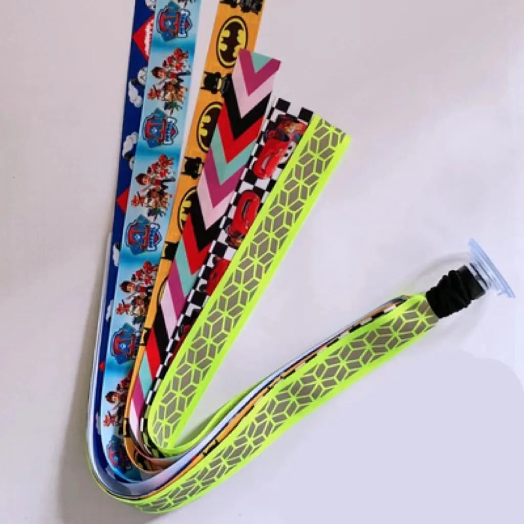 Children's decorative helmet streamer ribbon in multiple colours for roller skating and skiing safety gear.