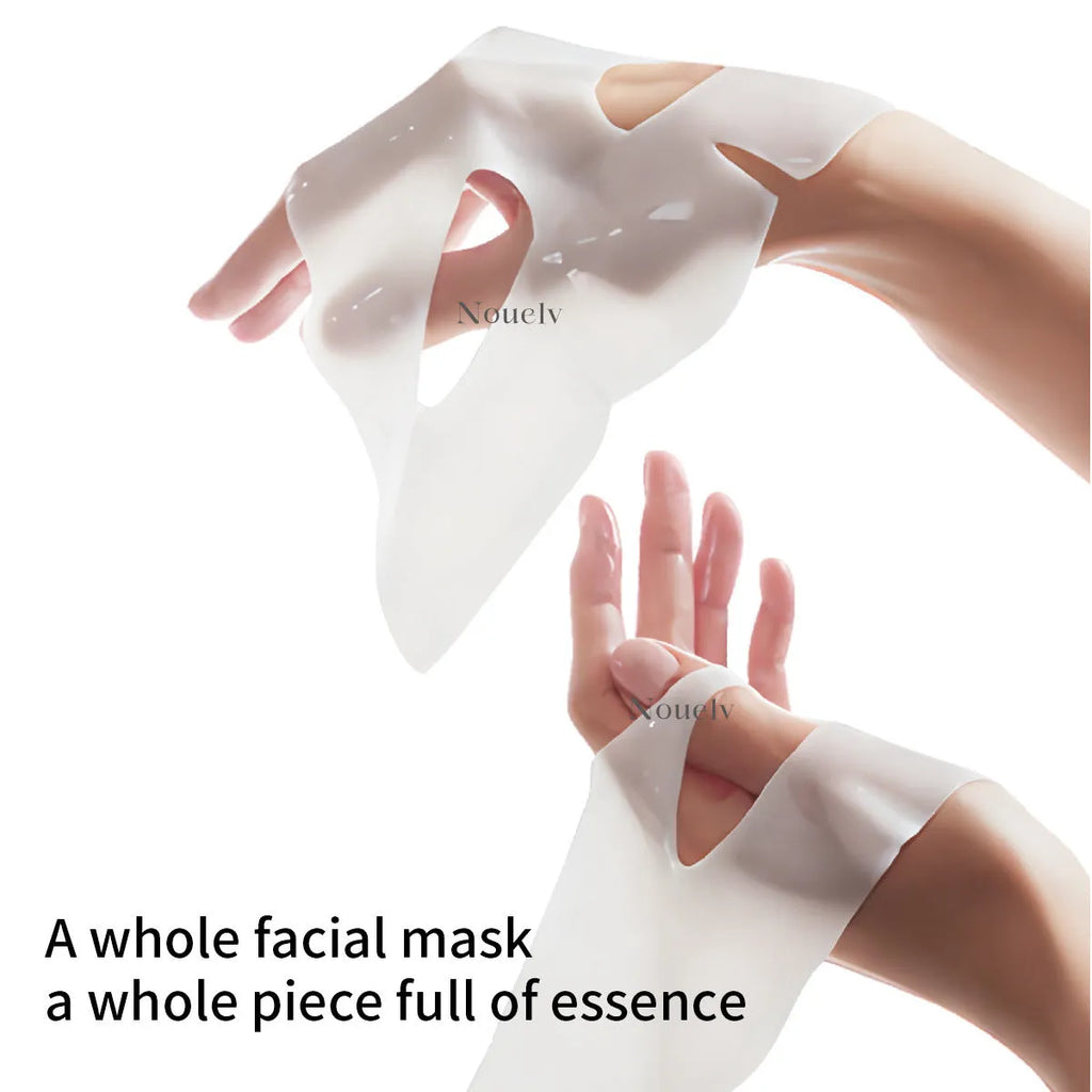 Four-piece collagen layered patch mask set for facial moisturising and rejuvenation