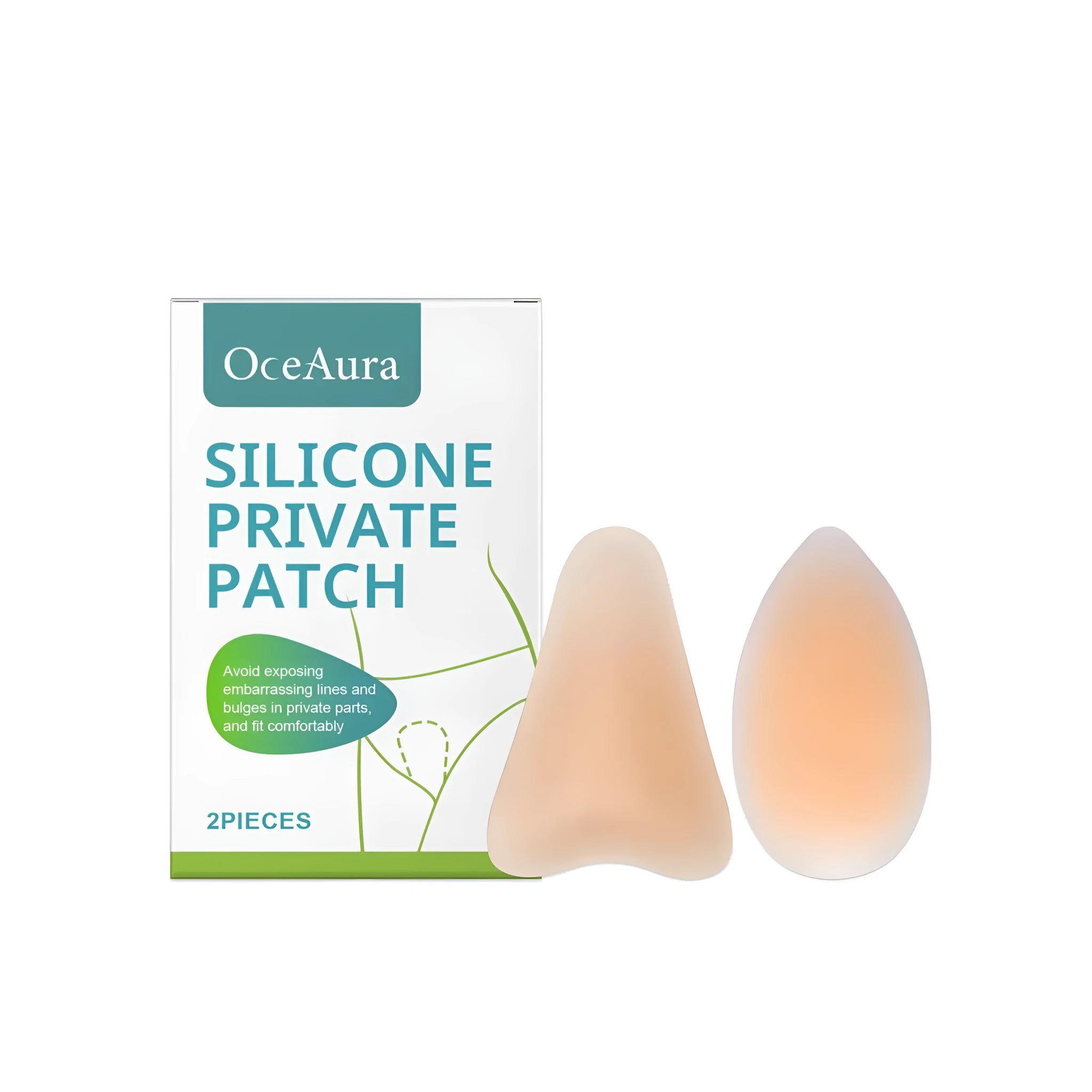 Droplet and Y-shaped silicone nipple covers on skin, showing adhesive side.