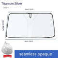 Double ring car sun shade with titanium silver NC fabric for front windscreen heat protection
